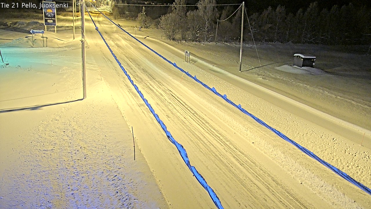 Weather Camera Image Road 21 Pello Juoksenki, Pello, Lappi
