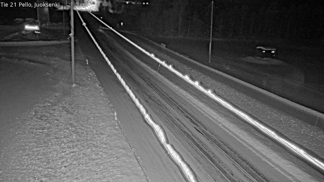 Weather Camera Image Road 21 Pello Juoksenki, Pello, Lappi
