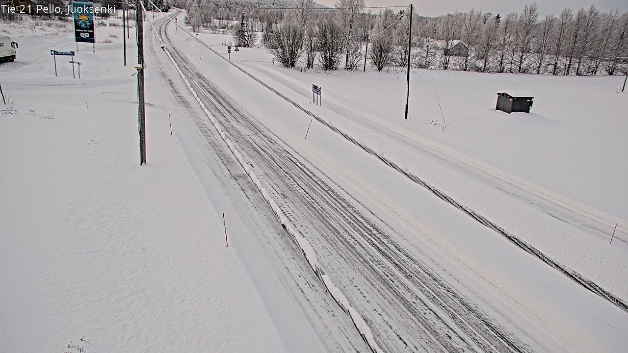 Weather Camera Image Road 21 Pello Juoksenki, Pello, Lappi