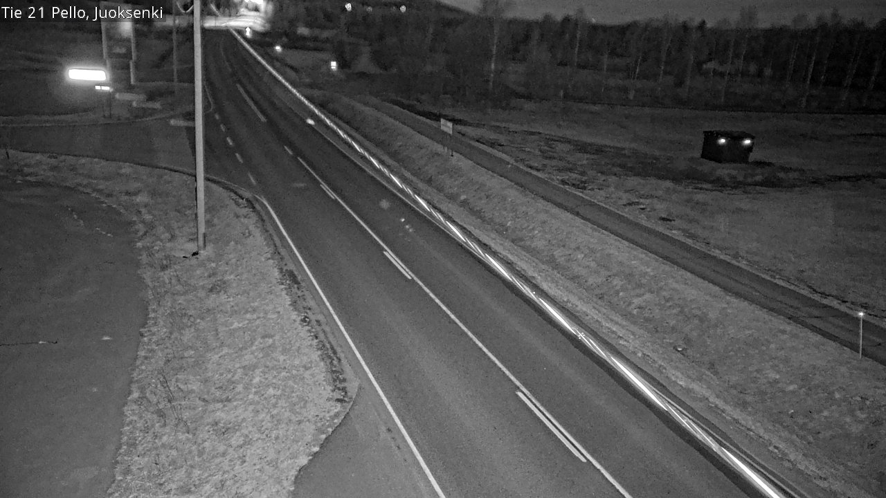 Weather Camera Image Väg 21 Pello Juoksenki, Pello, Lappi