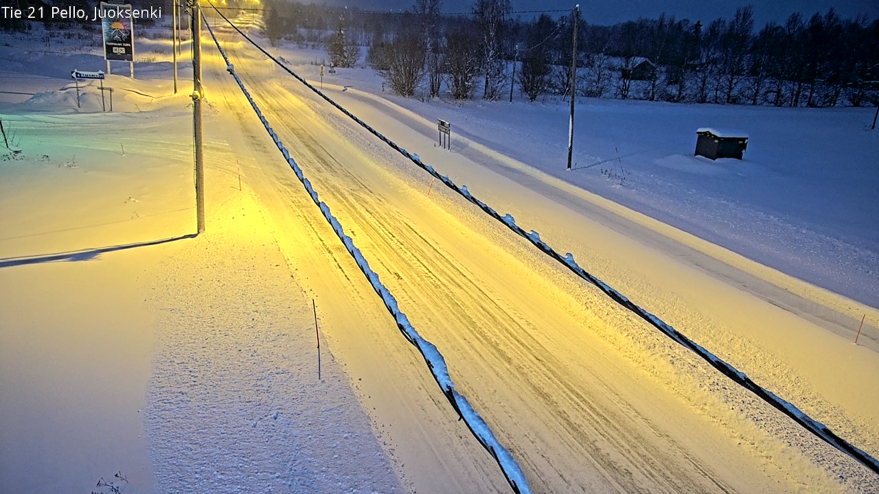 Kelikamerat Kuva Tie 21 Pello Juoksenki, Pello, Lappi