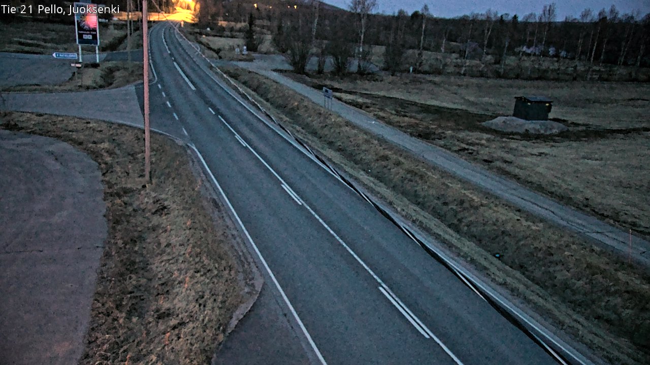 Weather Camera Image Väg 21 Pello Juoksenki, Pello, Lappi