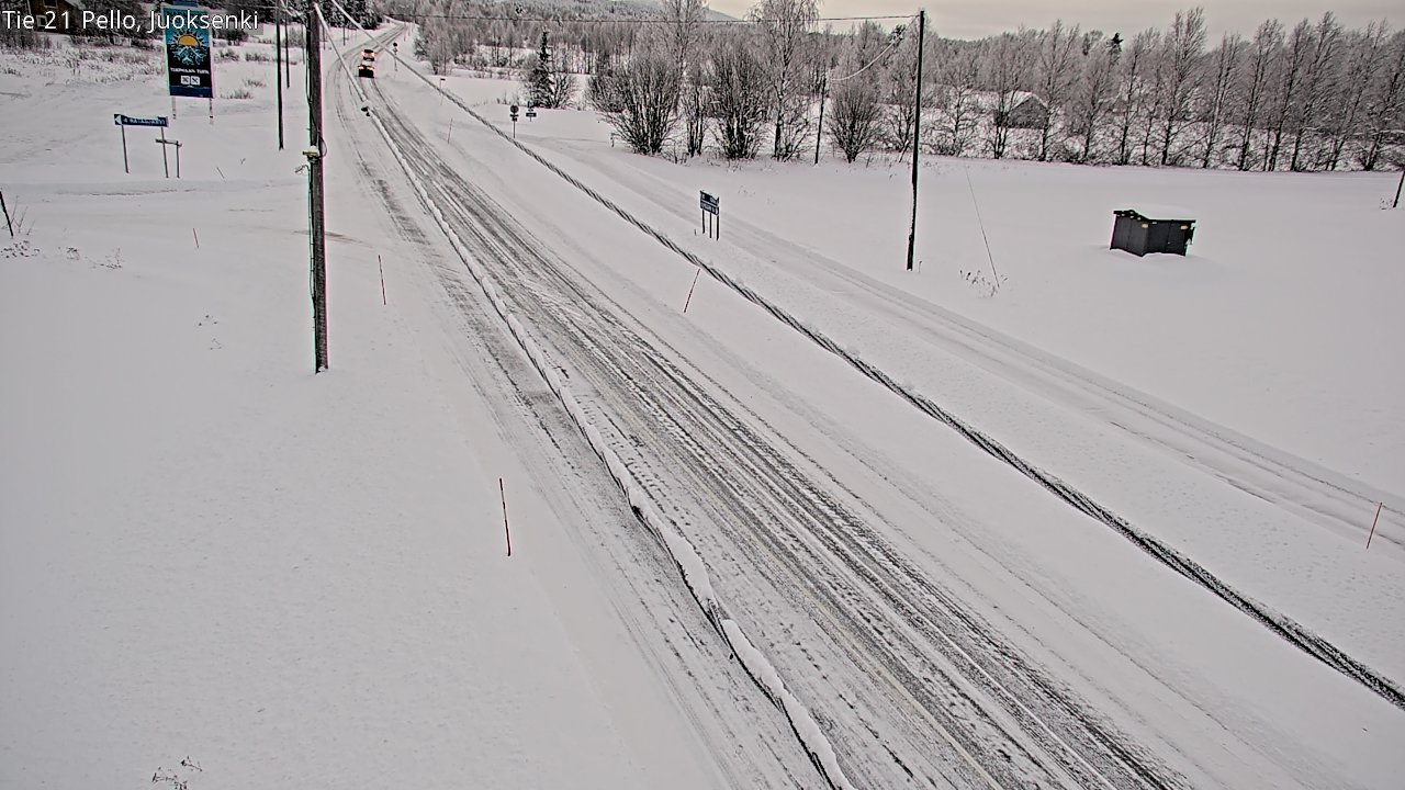 Weather Camera Image Road 21 Pello Juoksenki, Pello, Lappi