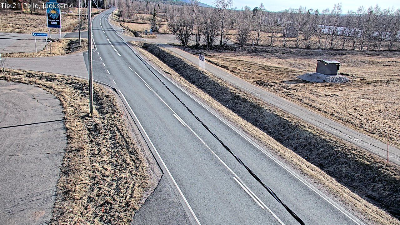 Weather Camera Image Väg 21 Pello Juoksenki, Pello, Lappi