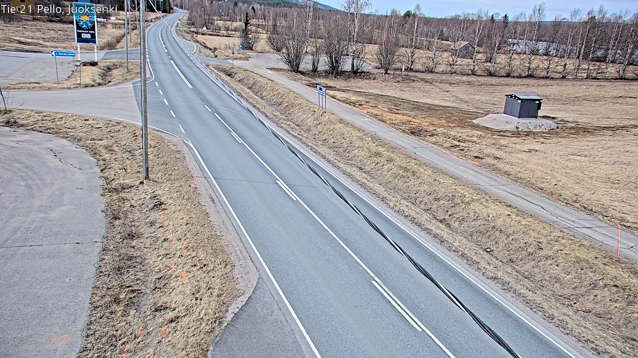 Weather Camera Image Väg 21 Pello Juoksenki, Pello, Lappi
