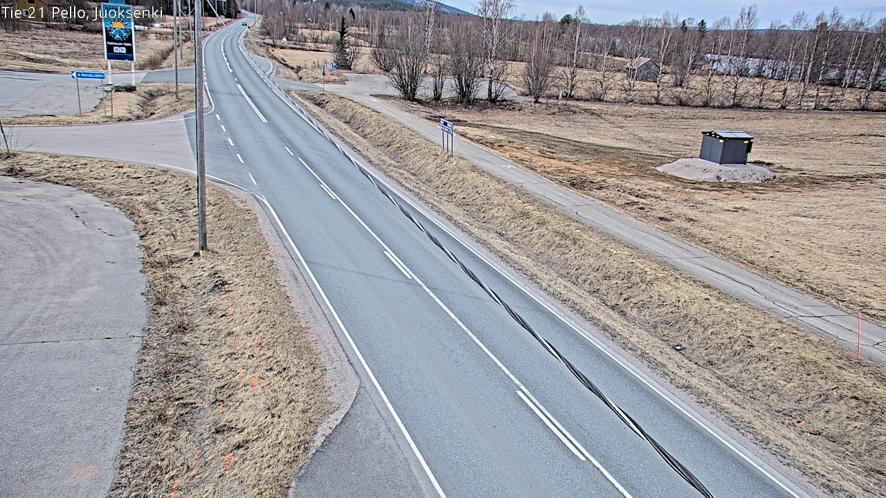 Weather Camera Image Väg 21 Pello Juoksenki, Pello, Lappi