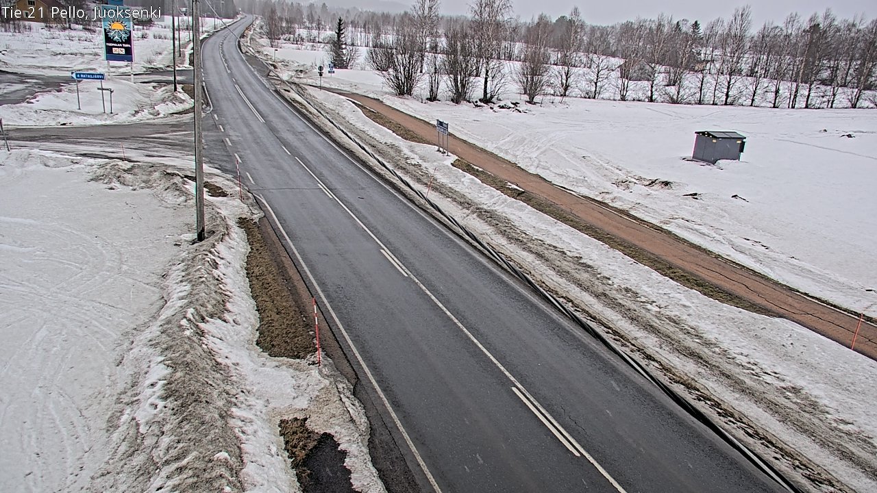 Weather Camera Image Road 21 Pello Juoksenki, Pello, Lappi