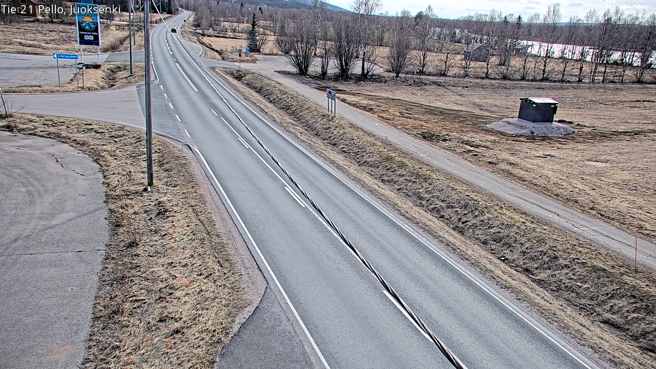 Weather Camera Image Väg 21 Pello Juoksenki, Pello, Lappi