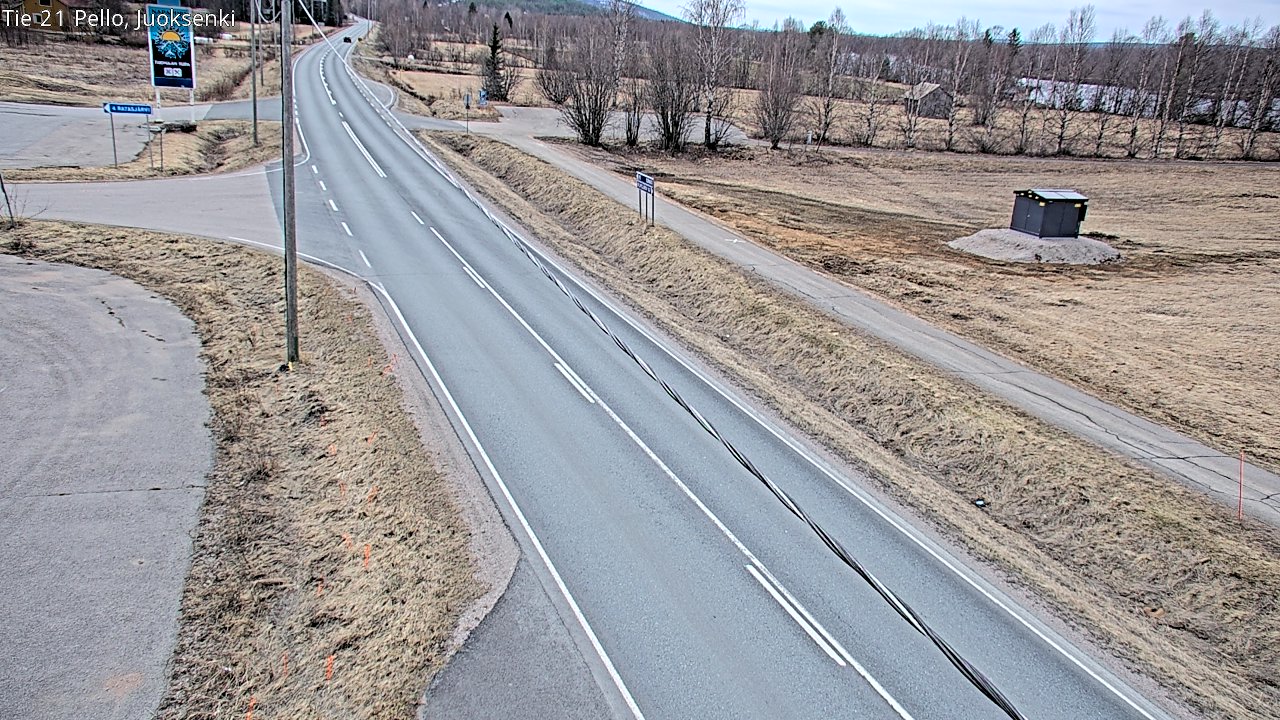 Weather Camera Image Väg 21 Pello Juoksenki, Pello, Lappi