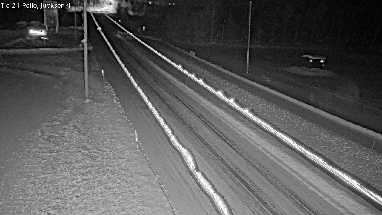 Weather Camera Image Road 21 Pello Juoksenki, Pello, Lappi
