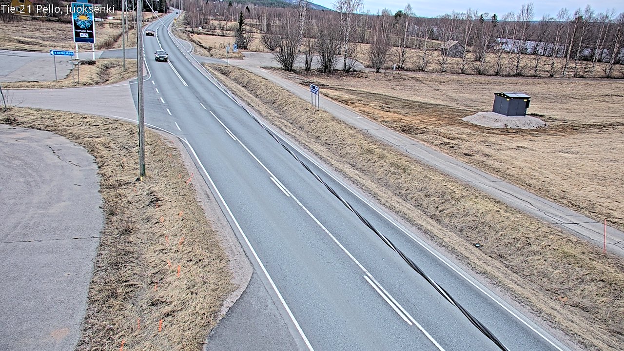 Weather Camera Image Väg 21 Pello Juoksenki, Pello, Lappi