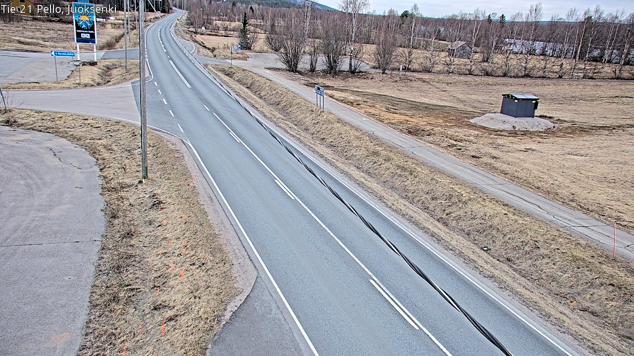 Weather Camera Image Väg 21 Pello Juoksenki, Pello, Lappi