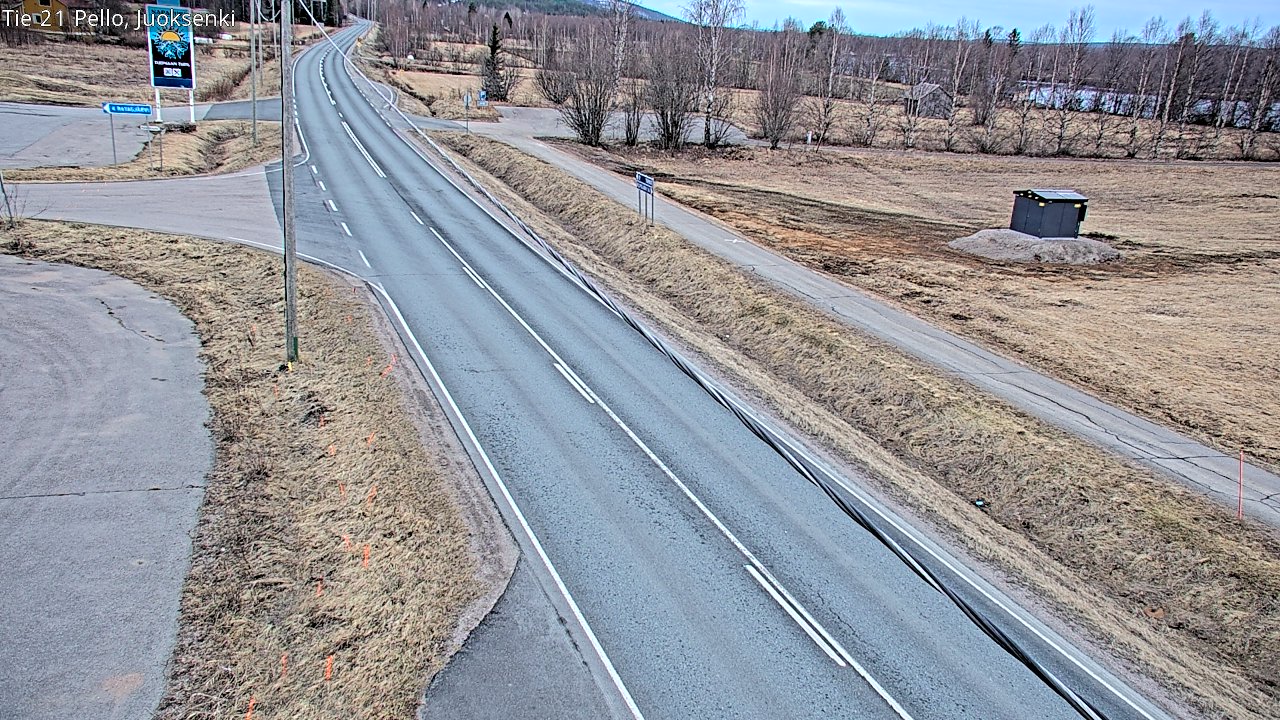 Weather Camera Image Väg 21 Pello Juoksenki, Pello, Lappi