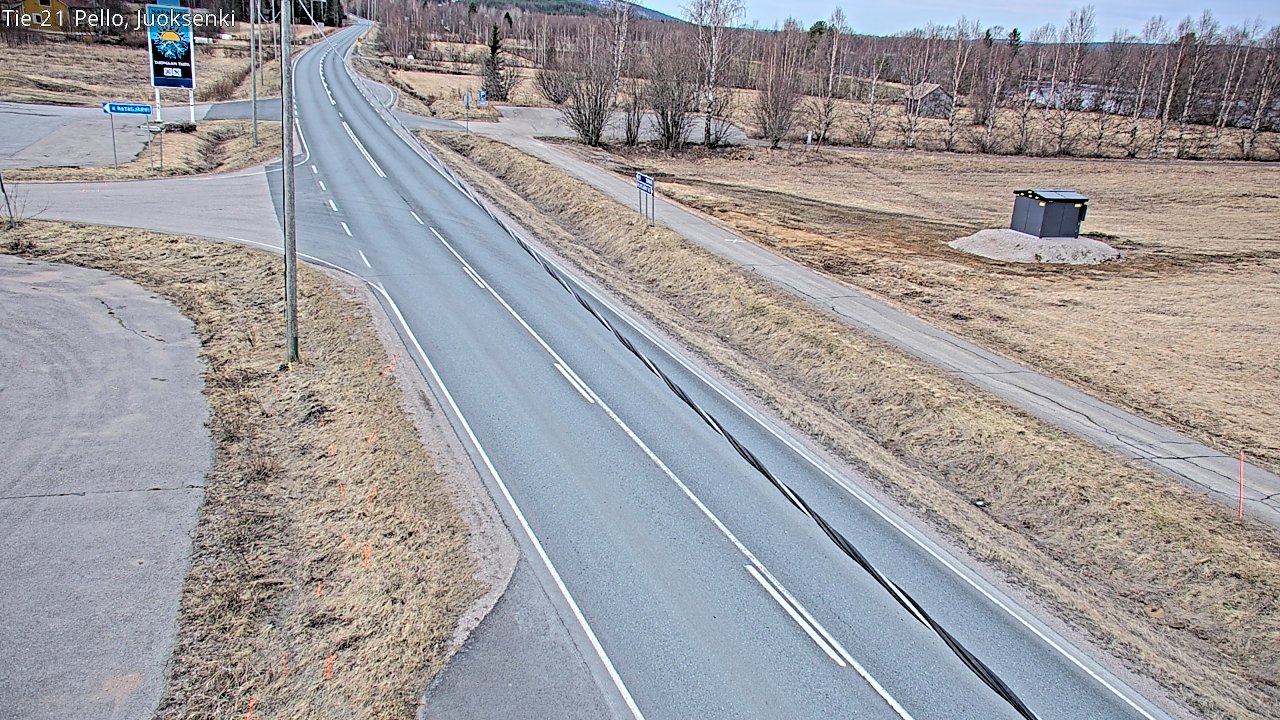 Weather Camera Image Väg 21 Pello Juoksenki, Pello, Lappi