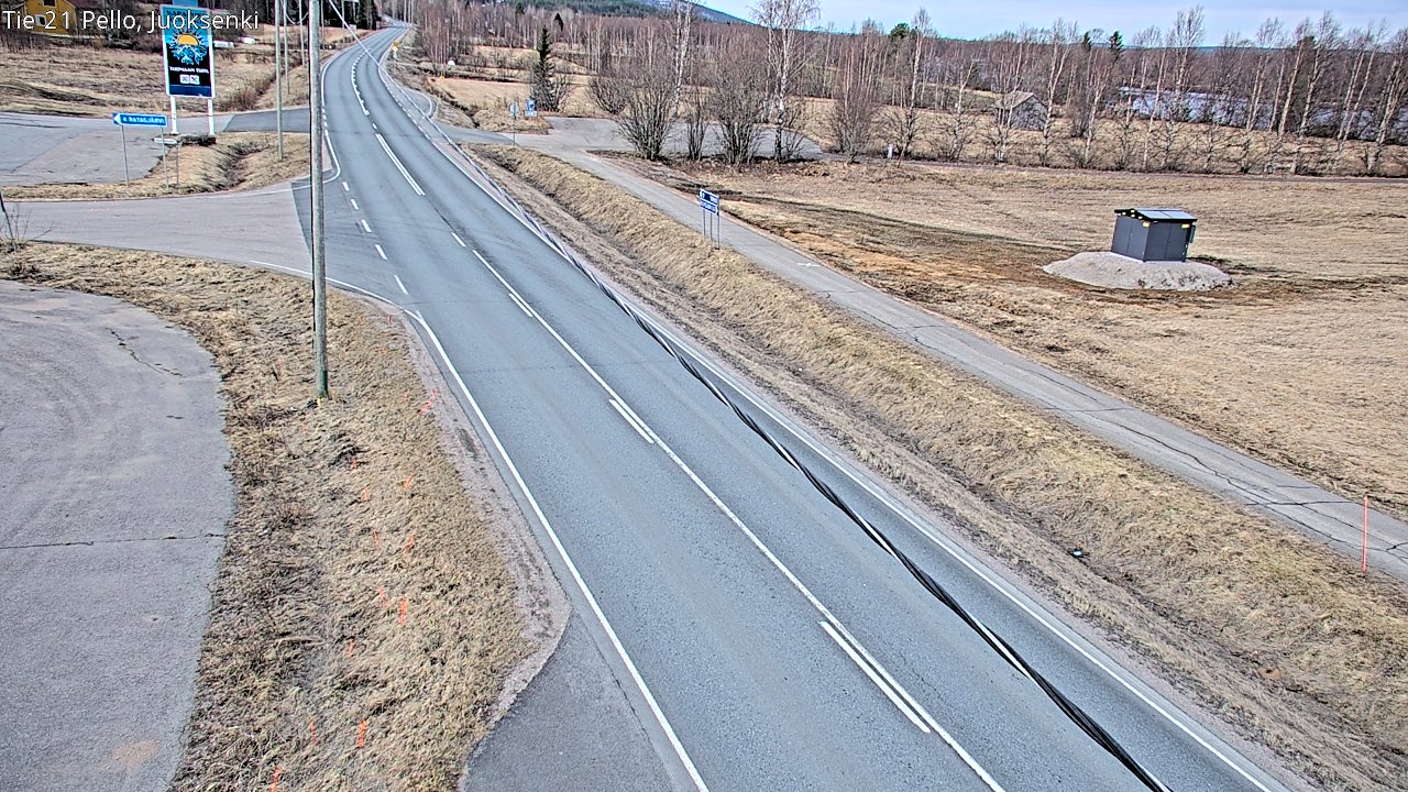 Weather Camera Image Väg 21 Pello Juoksenki, Pello, Lappi