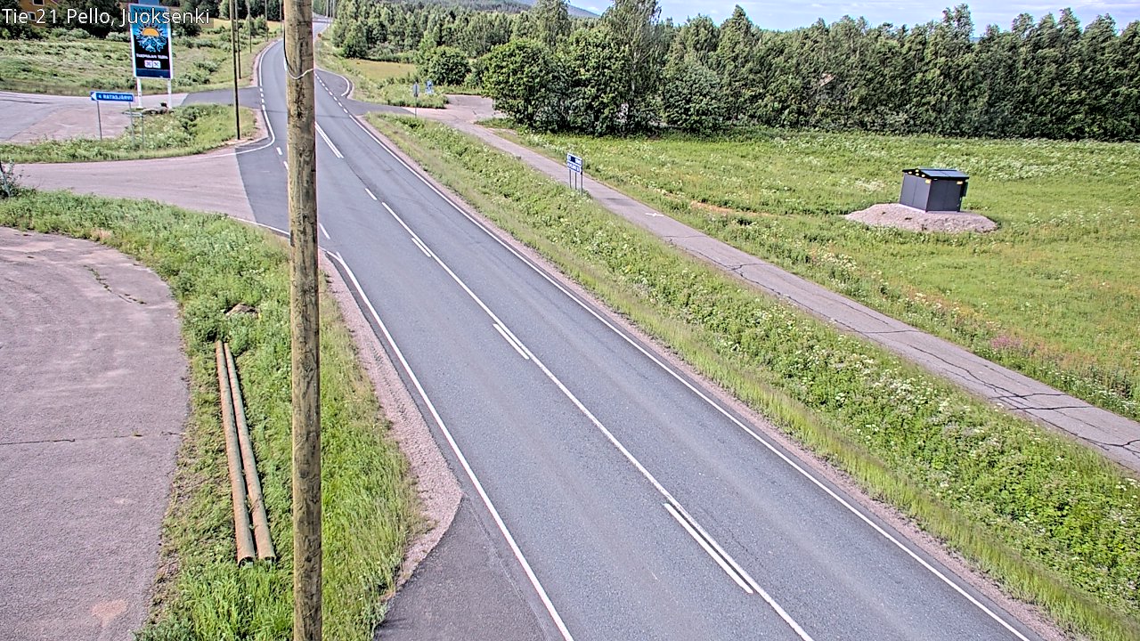 Weather Camera Image Väg 21 Pello Juoksenki, Pello, Lappi