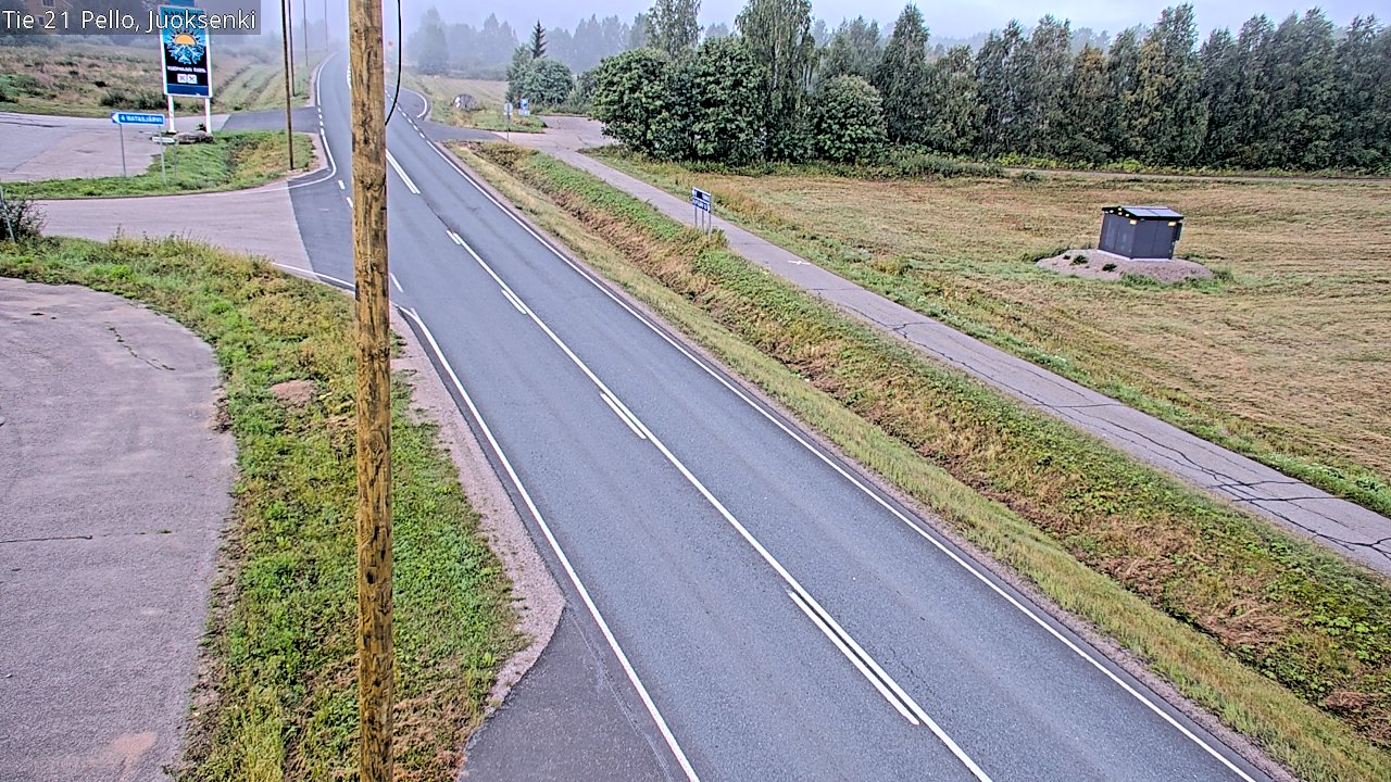 Weather Camera Image Road 21 Pello Juoksenki, Pello, Lappi