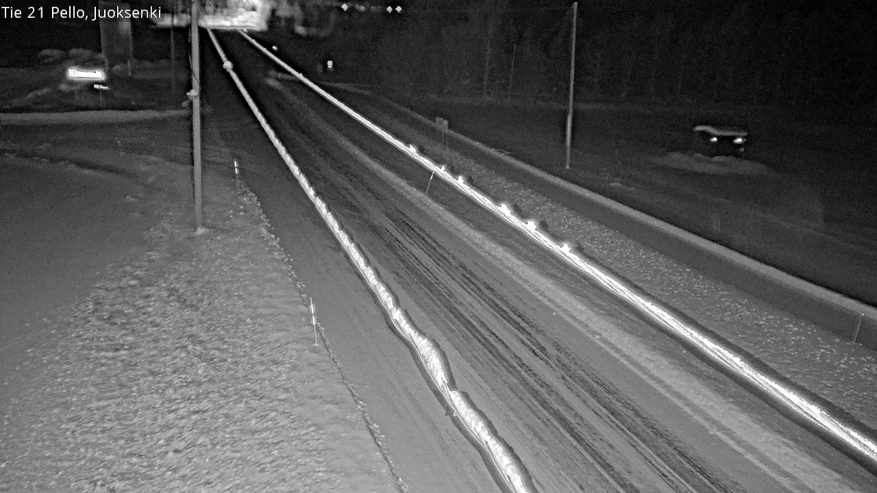 Weather Camera Image Road 21 Pello Juoksenki, Pello, Lappi