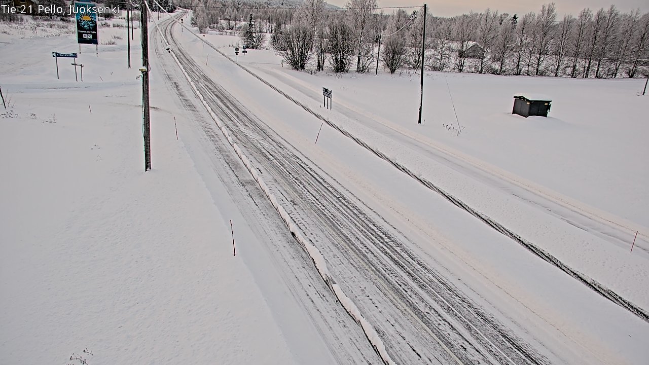 Weather Camera Image Road 21 Pello Juoksenki, Pello, Lappi