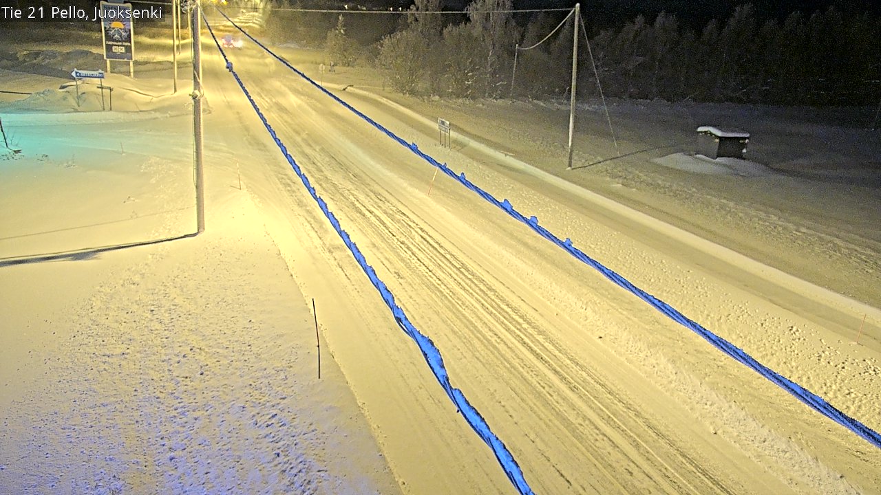 Weather Camera Image Road 21 Pello Juoksenki, Pello, Lappi