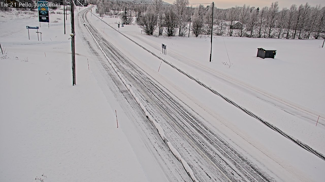 Weather Camera Image Road 21 Pello Juoksenki, Pello, Lappi