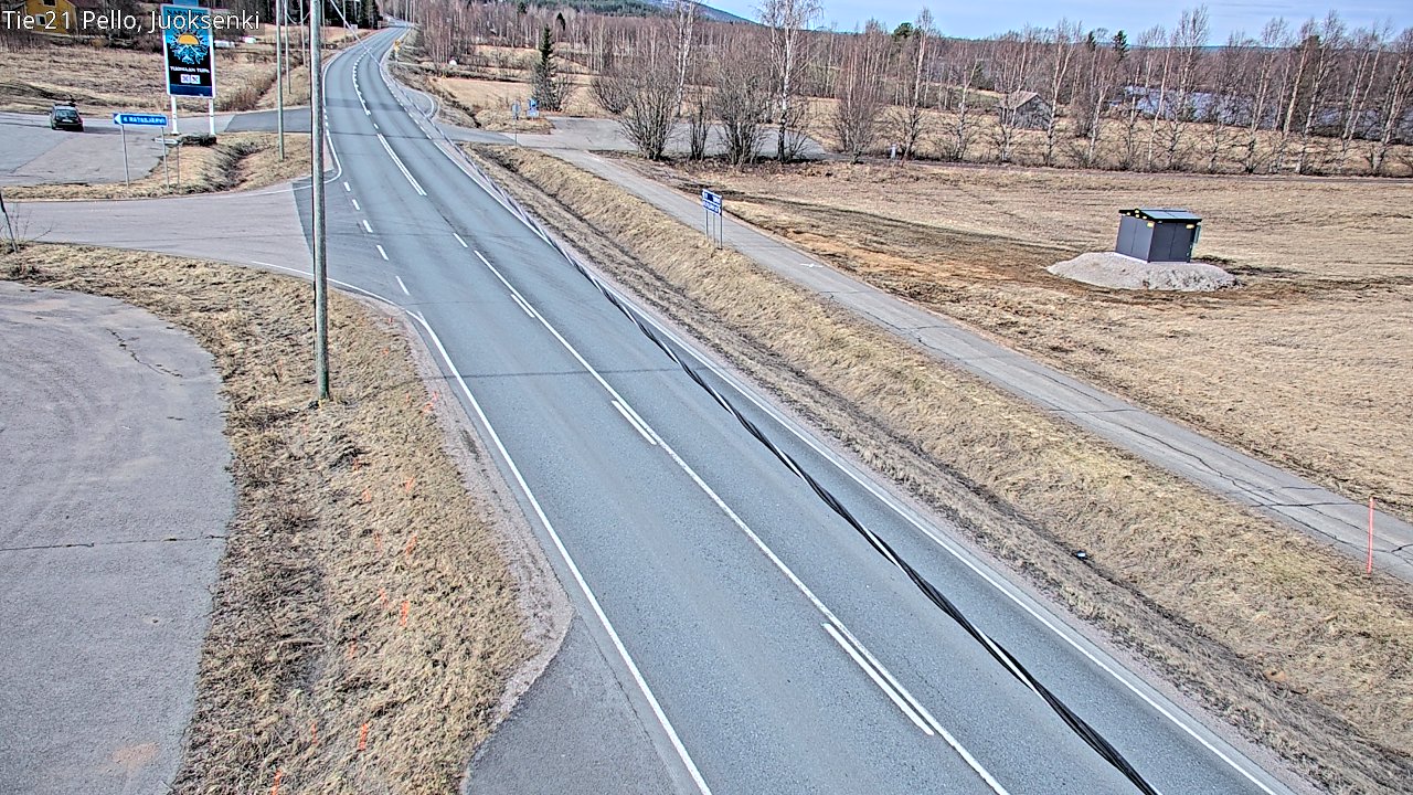 Weather Camera Image Väg 21 Pello Juoksenki, Pello, Lappi