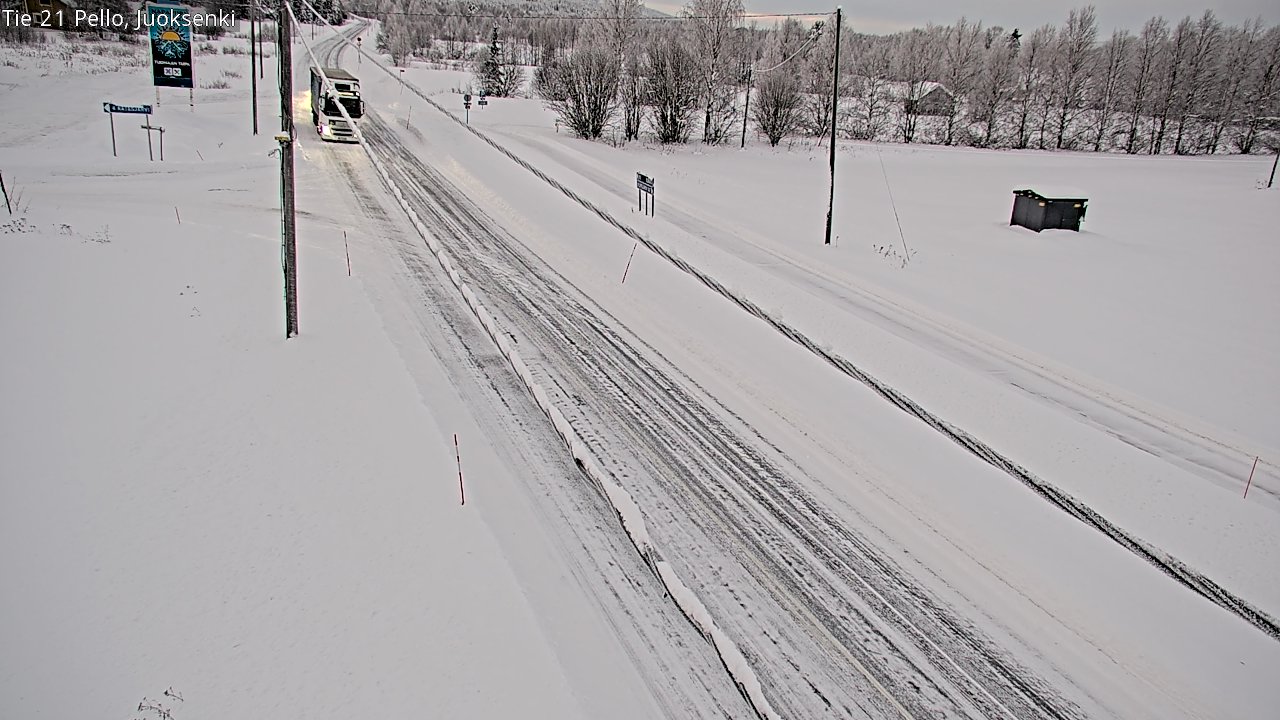 Weather Camera Image Road 21 Pello Juoksenki, Pello, Lappi