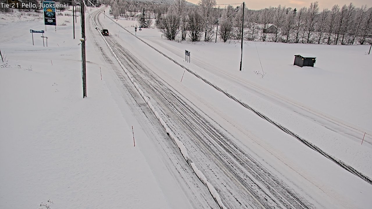 Weather Camera Image Road 21 Pello Juoksenki, Pello, Lappi