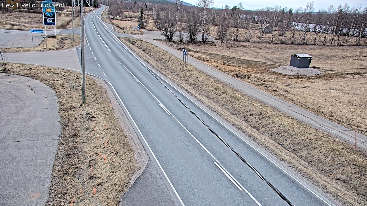 Weather Camera Image Väg 21 Pello Juoksenki, Pello, Lappi