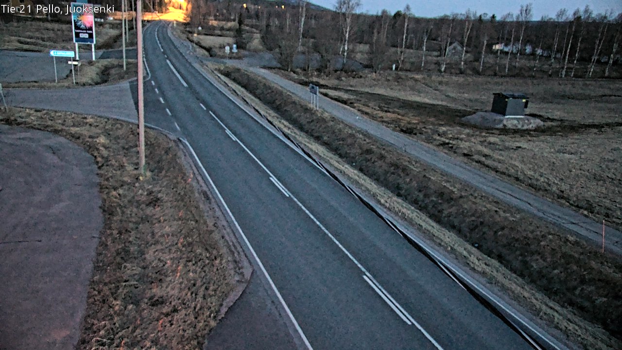 Weather Camera Image Väg 21 Pello Juoksenki, Pello, Lappi