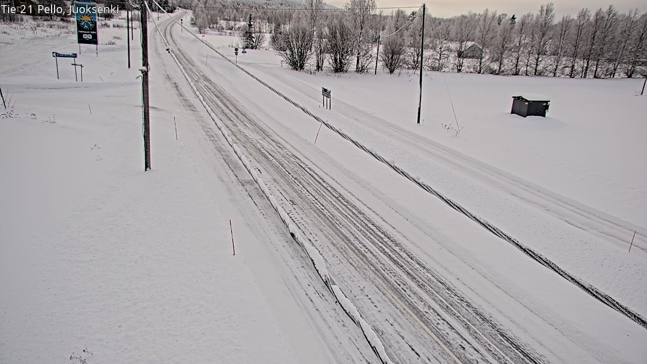 Weather Camera Image Road 21 Pello Juoksenki, Pello, Lappi