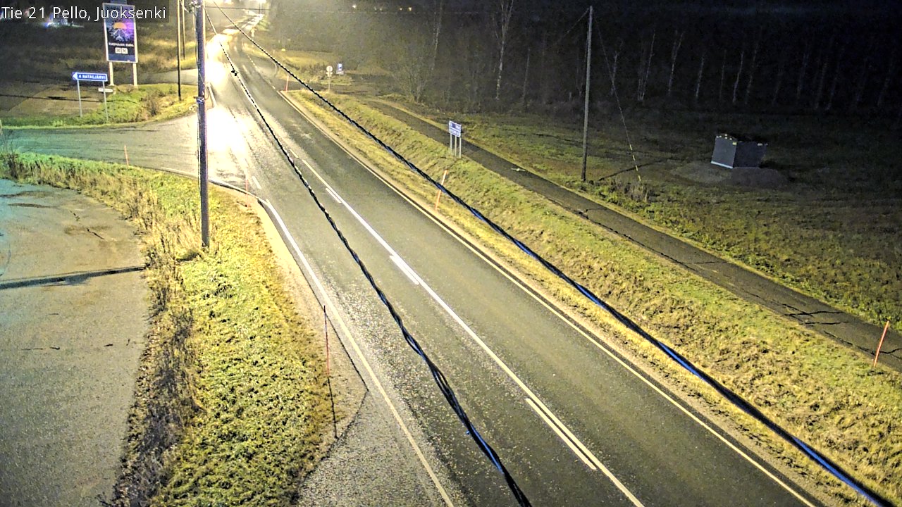 Weather Camera Image Väg 21 Pello Juoksenki, Pello, Lappi