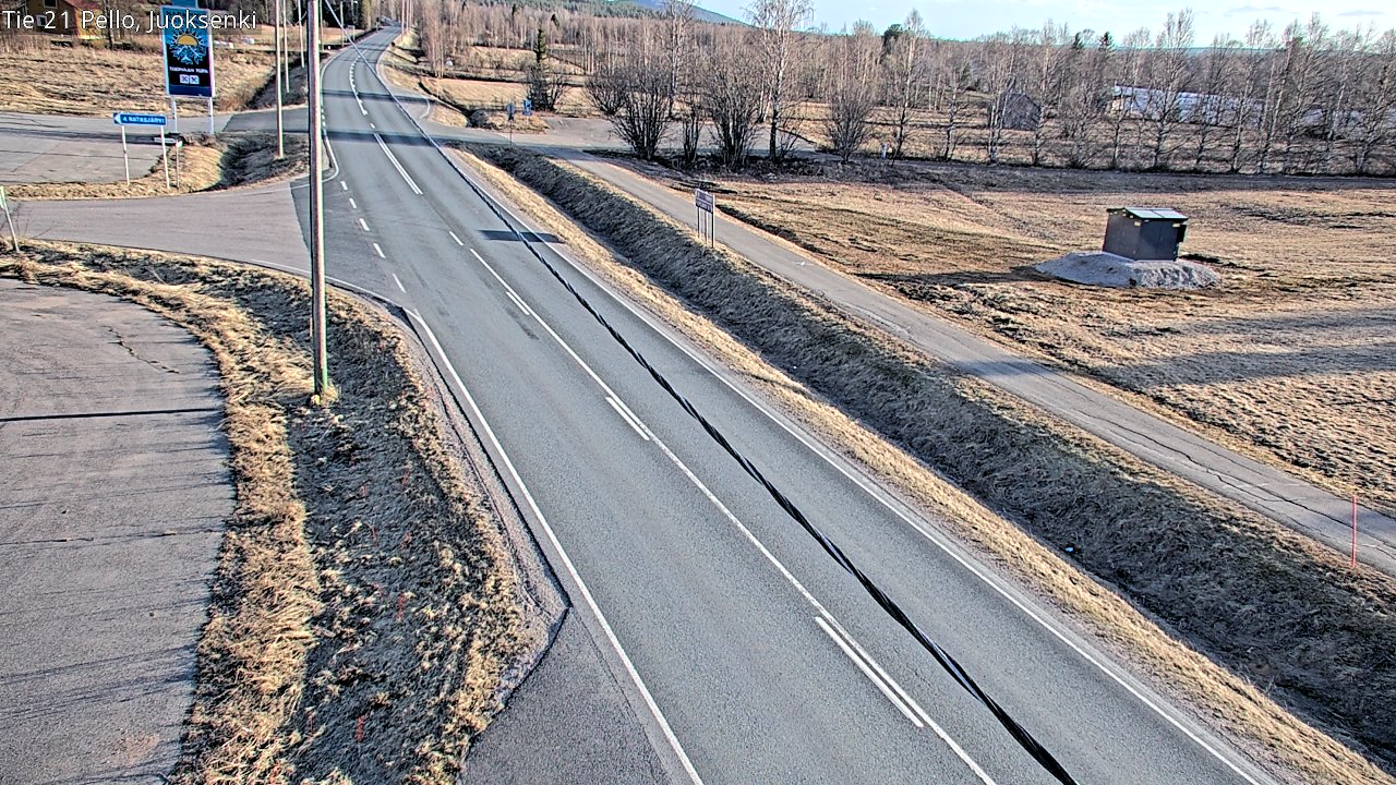 Weather Camera Image Väg 21 Pello Juoksenki, Pello, Lappi