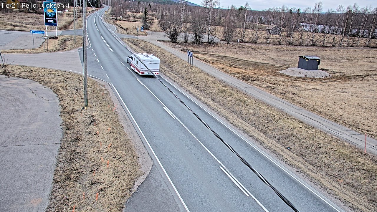 Weather Camera Image Väg 21 Pello Juoksenki, Pello, Lappi