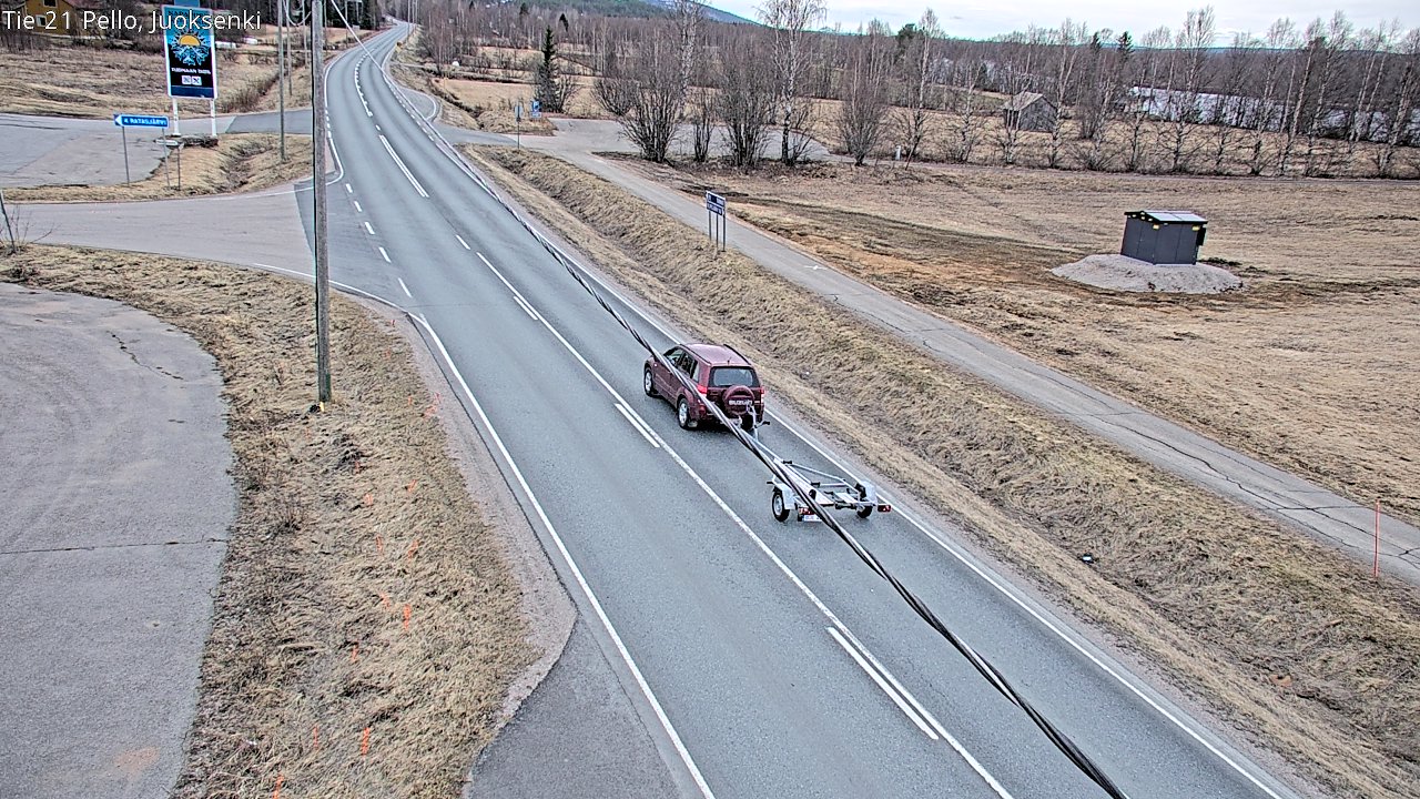 Weather Camera Image Väg 21 Pello Juoksenki, Pello, Lappi