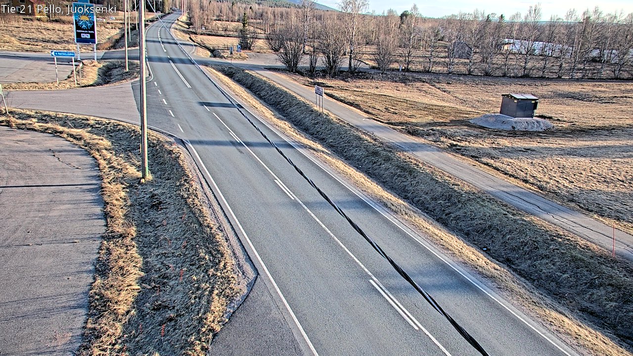Weather Camera Image Väg 21 Pello Juoksenki, Pello, Lappi