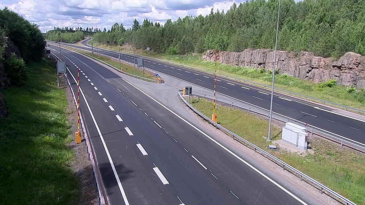 Kelikamerat Kuva Tie 1 Lohja, Tervakorpi, puomi länsi, Lohja, Uusimaa