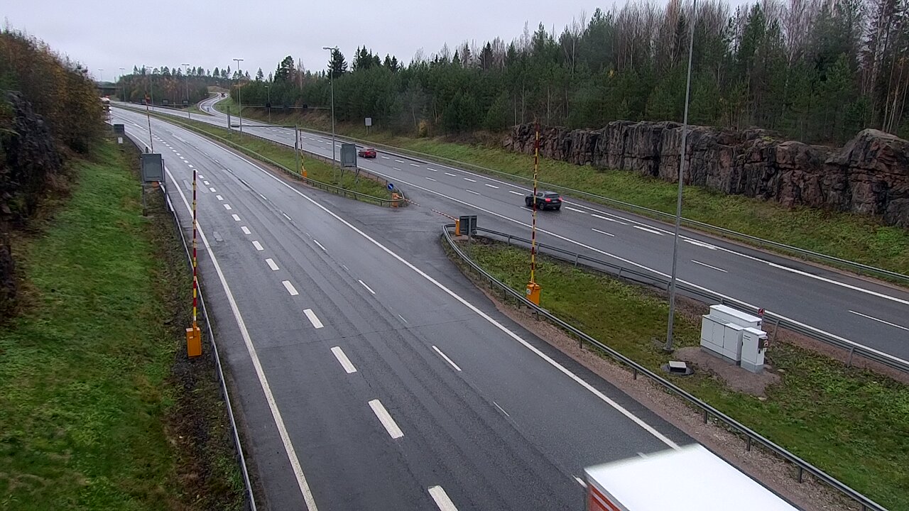 Kelikamerat Kuva Tie 1 Lohja, Tervakorpi, puomi länsi, Lohja, Uusimaa