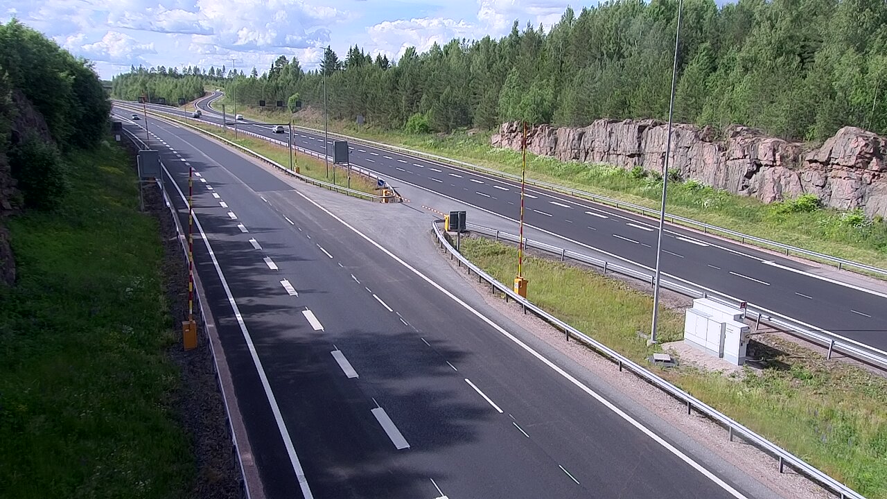 Kelikamerat Kuva Tie 1 Lohja, Tervakorpi, puomi länsi, Lohja, Uusimaa