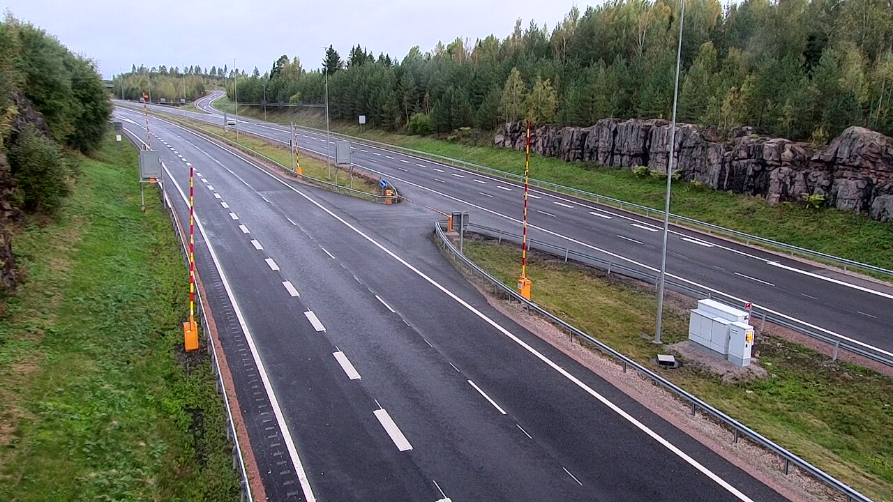 Kelikamerat Kuva Tie 1 Lohja, Tervakorpi, puomi länsi, Lohja, Uusimaa