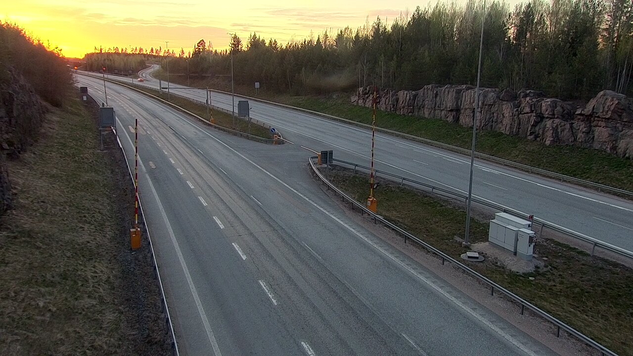 Kelikamerat Kuva Tie 1 Lohja, Tervakorpi, puomi länsi, Lohja, Uusimaa