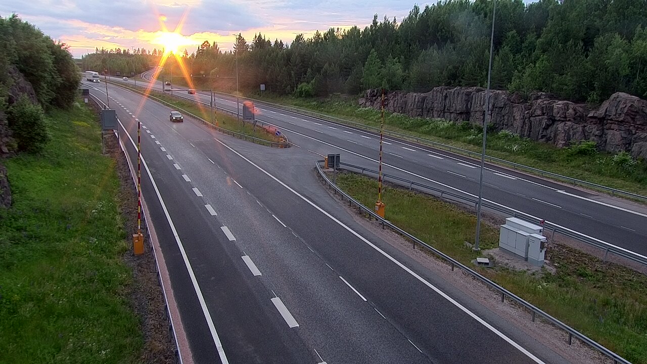 Kelikamerat Kuva Tie 1 Lohja, Tervakorpi, puomi länsi, Lohja, Uusimaa
