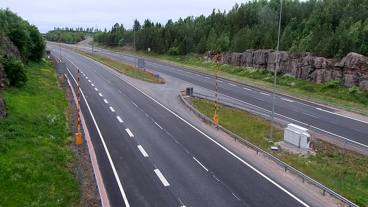 Kelikamerat Kuva Tie 1 Lohja, Tervakorpi, puomi länsi, Lohja, Uusimaa