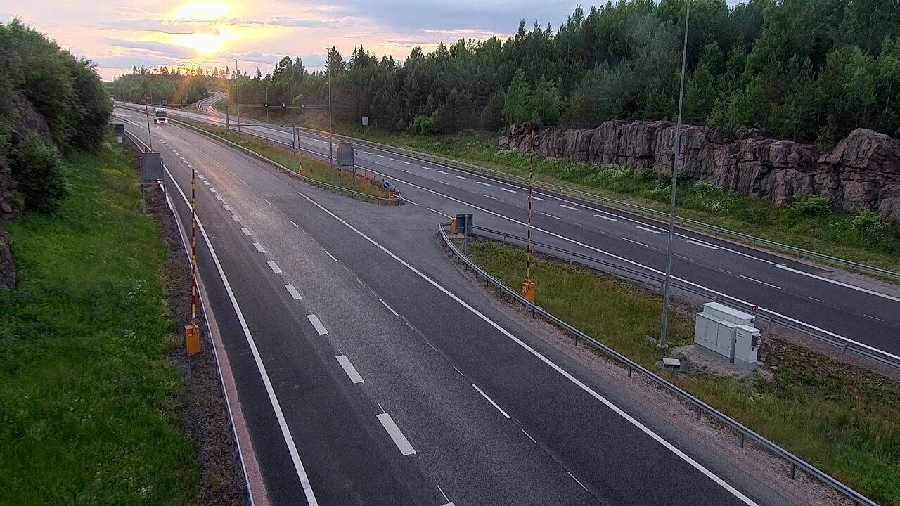 Kelikamerat Kuva Tie 1 Lohja, Tervakorpi, puomi länsi, Lohja, Uusimaa