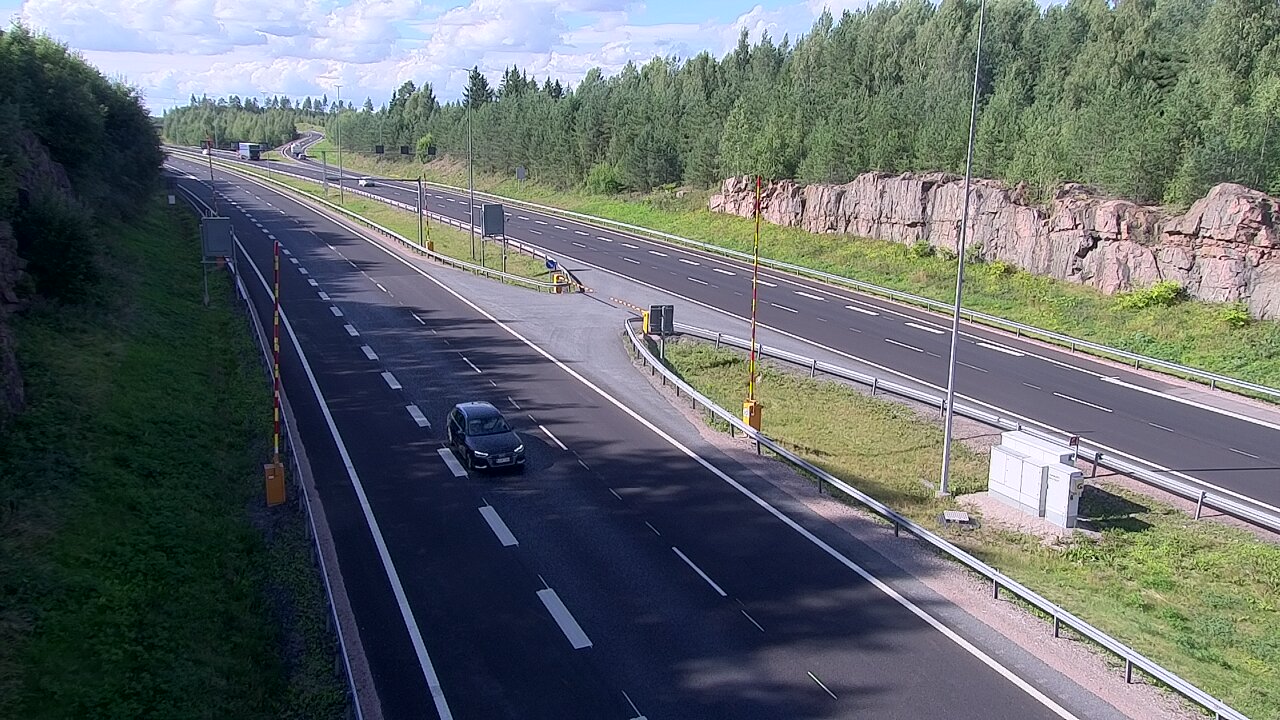 Kelikamerat Kuva Tie 1 Lohja, Tervakorpi, puomi länsi, Lohja, Uusimaa