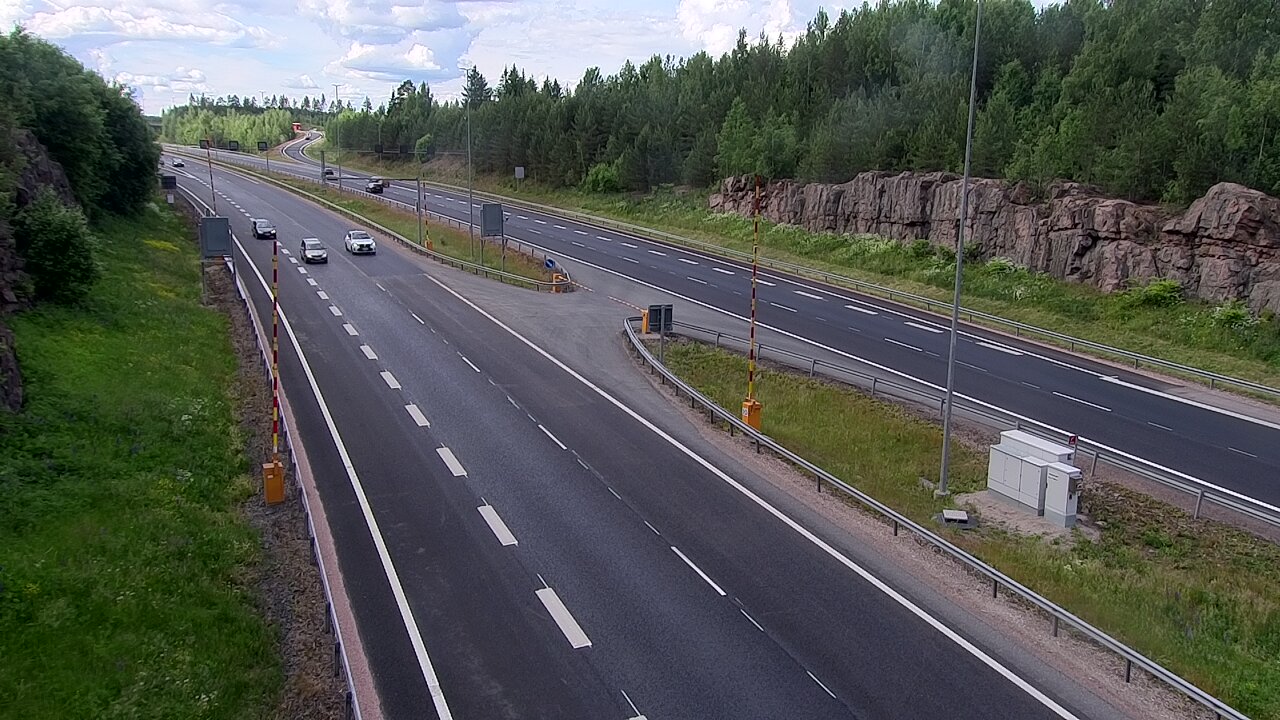 Kelikamerat Kuva Tie 1 Lohja, Tervakorpi, puomi länsi, Lohja, Uusimaa
