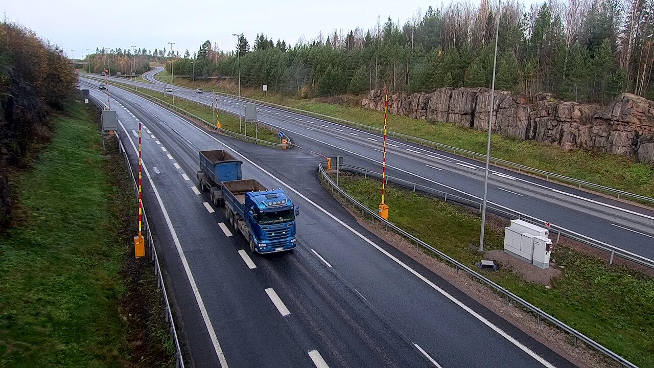 Kelikamerat Kuva Tie 1 Lohja, Tervakorpi, puomi länsi, Lohja, Uusimaa
