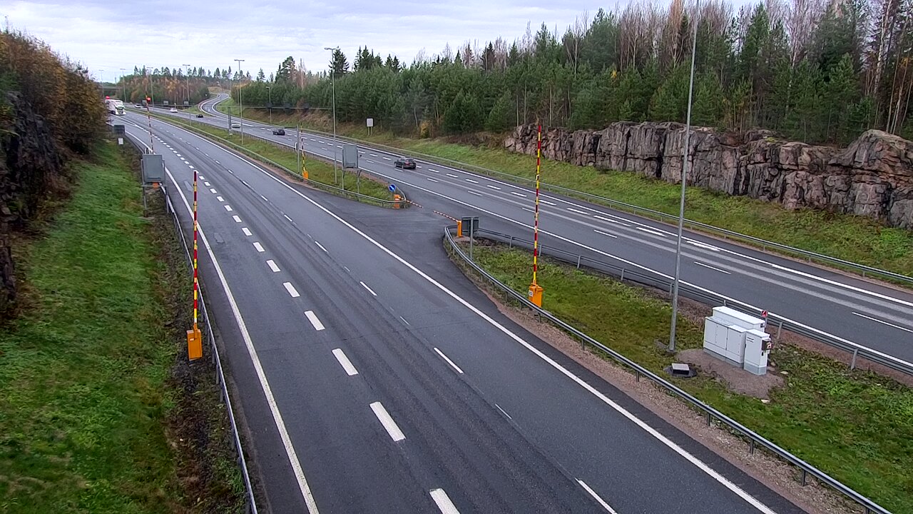 Kelikamerat Kuva Tie 1 Lohja, Tervakorpi, puomi länsi, Lohja, Uusimaa