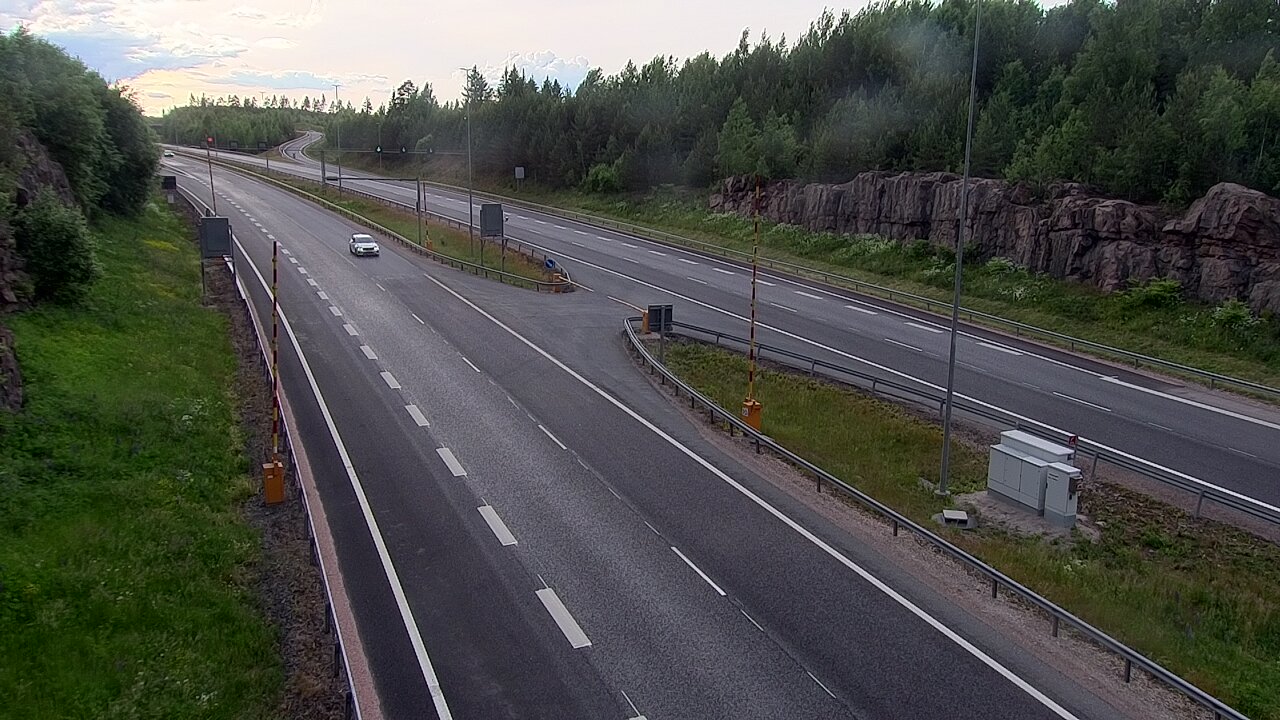 Kelikamerat Kuva Tie 1 Lohja, Tervakorpi, puomi länsi, Lohja, Uusimaa