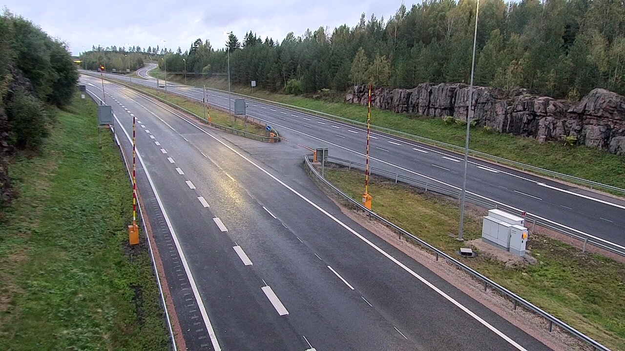 Kelikamerat Kuva Tie 1 Lohja, Tervakorpi, puomi länsi, Lohja, Uusimaa